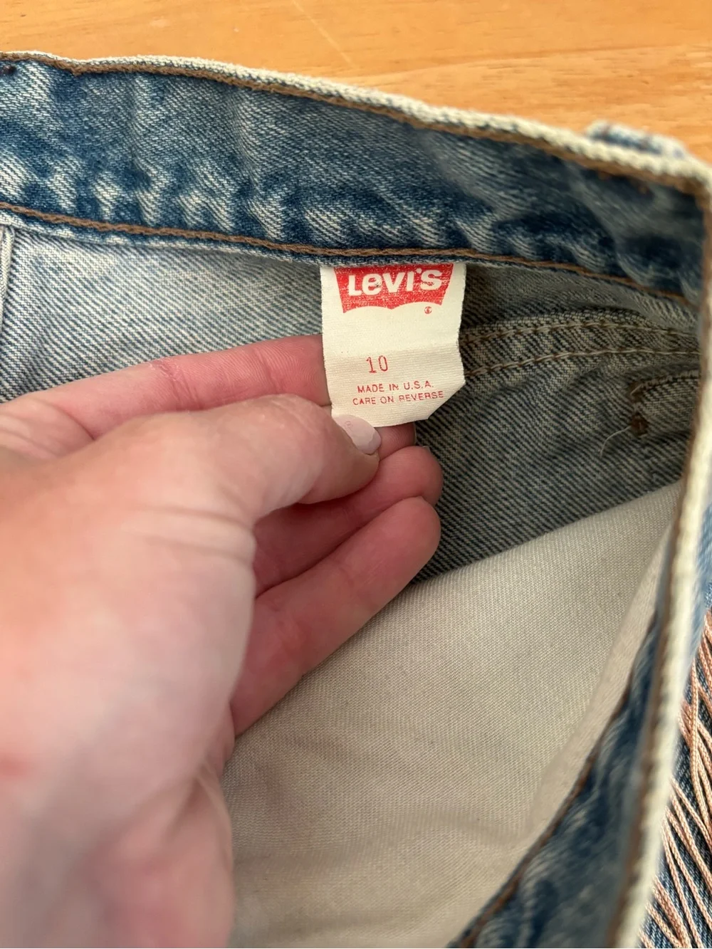 VTG 90s Levi's 569 upcycled fringe paisley jeans loose straight fit 900 series - Picture 5 of 12